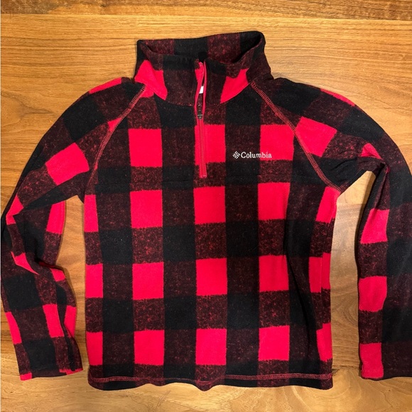 Columbia Other - Columbia Red Check Pullover, size youth small (6-7)